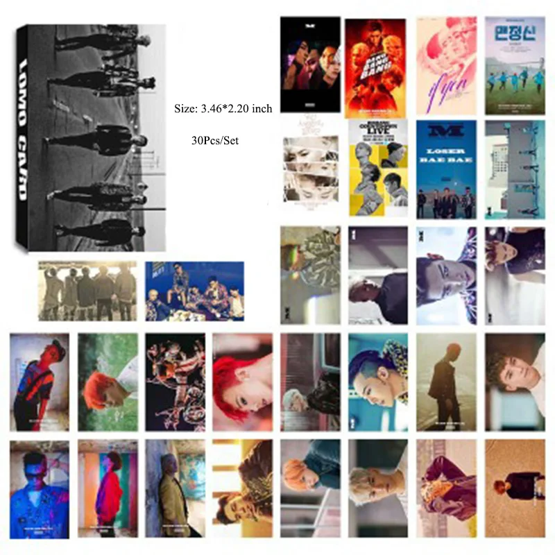 30 шт./компл. BigBang G Dragon Person Album Kwon Ji Young Peaceminusone Vip LOMO Card коллекция Post LJ163|Реквизит для