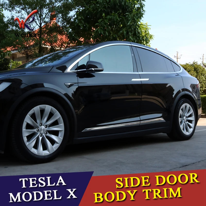 WK автомобильный чехол для Тесла Model X 2016 2017 2018 ABS хромированный боковый литья