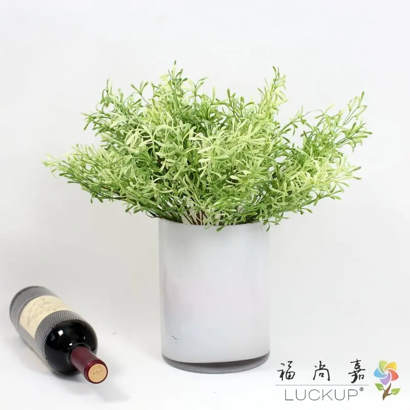 1 шт. Искусственный пластик зеленый маленький букет листьев трава растение для