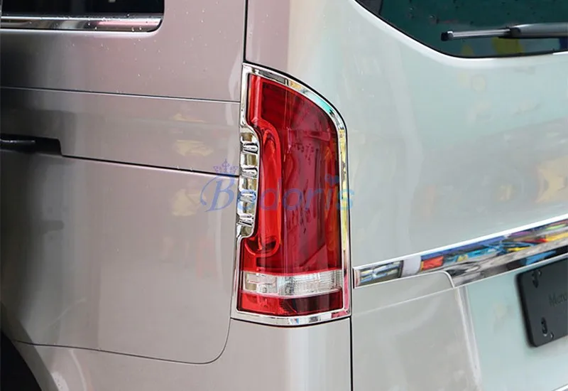 Хромированная накладка на заднюю панель лампу 2014 2015 2016 2017 для Mercedes Benz Vito W447