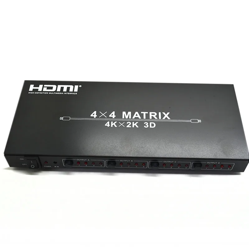 Full HD HDMI матричный 4x4 4 в из HDMI1.4V Switcher Splitter 3D К x 2 Аудио Видео HDTV матрица с удаленным