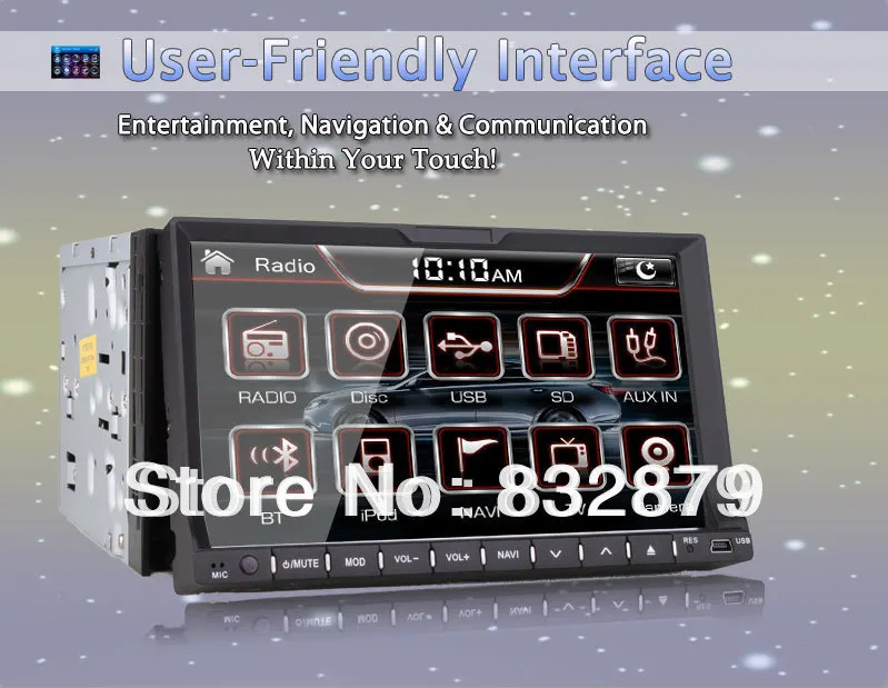 Универсальный 2 Din В Тире 7 &quotDvd-плеер автомобиля Gps-навигации Спутниковой