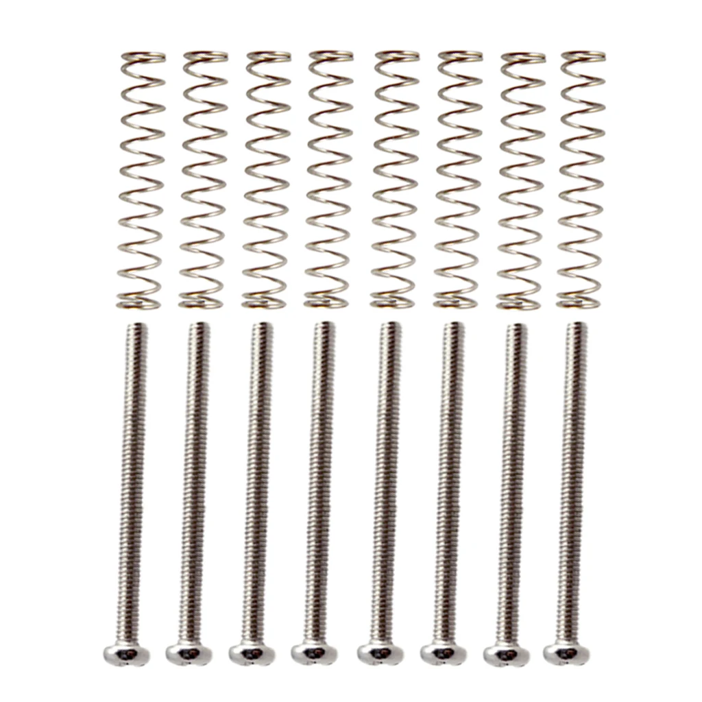 8 Pieces Metal Electric Guitar Humbucker Dual Coil Pickup Frame Screws w/ Springs Accessories | Спорт и развлечения