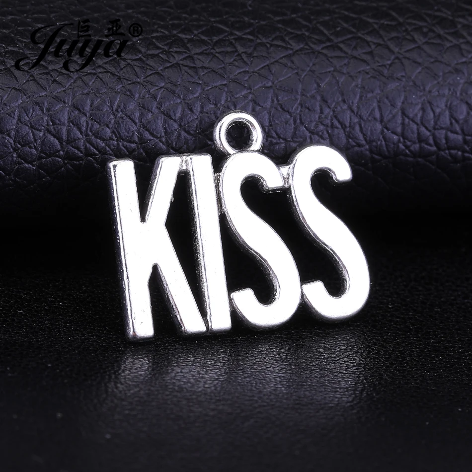 10 шт./лот 18x2 2/19x18 мм влюбленные пары KISS ME алфавит подвески старинные ювелирные