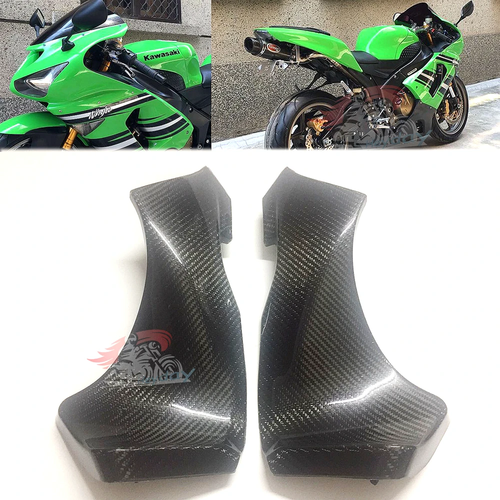 

For Kawasaki Ninja ZX6R ZX 6R 2005 2006 Motorcycle Carbon Fiber Upper Front Dash Air Cover