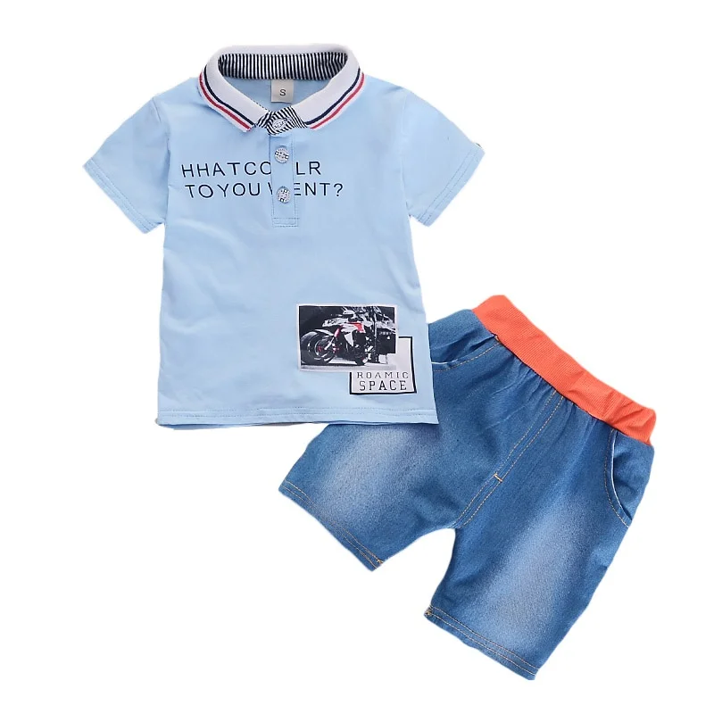 Комплекты детской одежды из 2 предметов летняя рубашка с короткими рукавами для