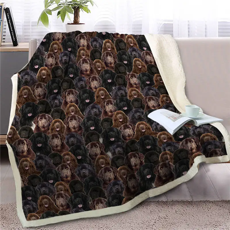 Dog 9 Blesslive Basset Hound пледы одеяло на кровать 3D Собака Животное шерпа Флисовое одеяло Спрингер спаниель покрывала коричневое тонкое одеяло - Цвет: Dog 9
