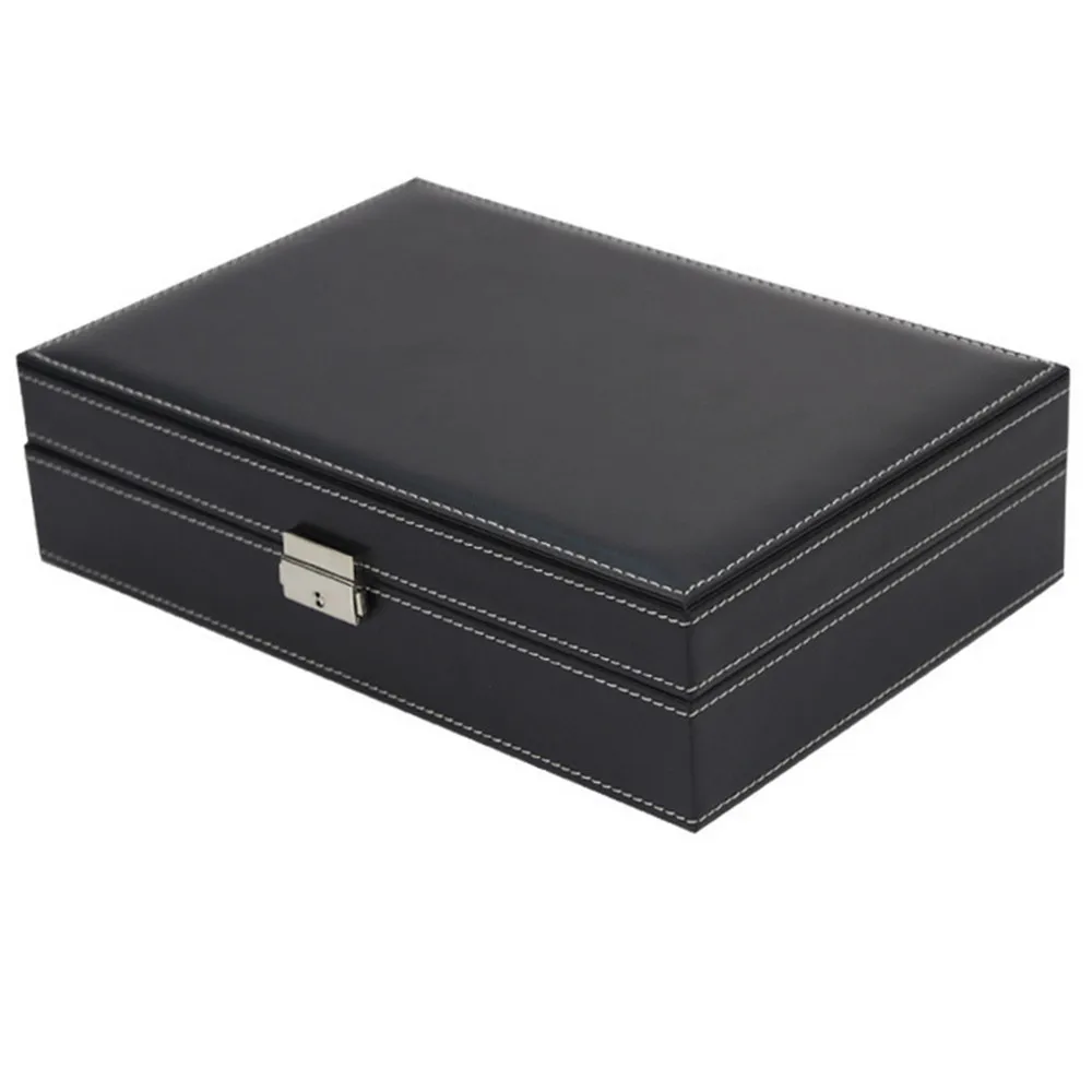 Way deng-многофункциональная черная кожаная бархатная коробка с металлическим