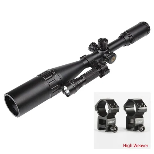 High Weaver Marcool EST 4-16X50 AOIRGBL luneta para rifle Red Dot Airsoft Air Rifle оптика пистолеты телескопический прицел цель Охота - Цвет: High Weaver