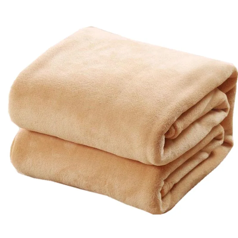 Light Brown Выгодная цена, коралловый флис, удобное домашнее одеяло, Осень-зима, очень мягкое, сохраняющее тепло, диван/детское одеяло, размер 70*100 - Цвет: Light Brown
