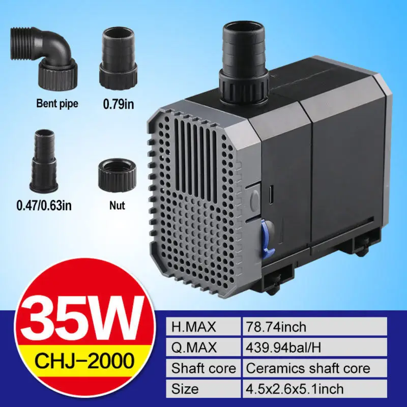 CHJ2000 35W SUNSUN погружной водяной насос для аквариума Фонтан Садовый пруд пресная вода морская вода большой поток 8 Вт 20 Вт 25 Вт 35 Вт 45 Вт 55 Вт - Цвет: CHJ2000 35W