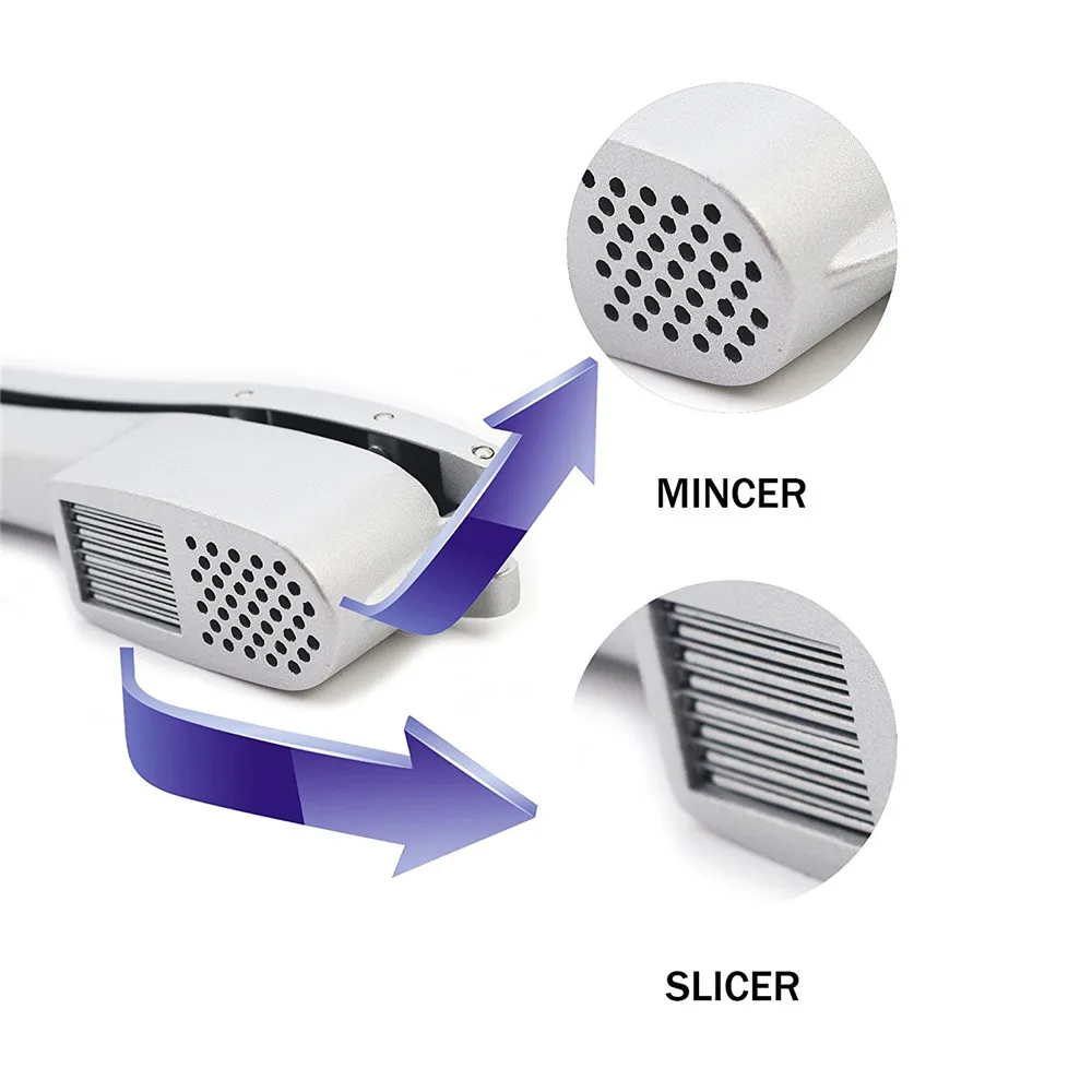 Чеснок Пресс и слайсер 2 в 1 Алюминиевый чеснок имбирь мясорубка ломтерезка с