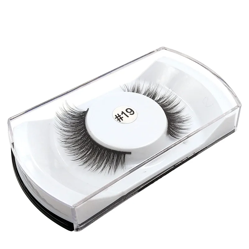 1 Pair False Eyelashes Natural Makeup 3d Mink Lashes Long Fake Eyelash Extension Faux Strip Eye Non Magnet #19 | Красота и здоровье