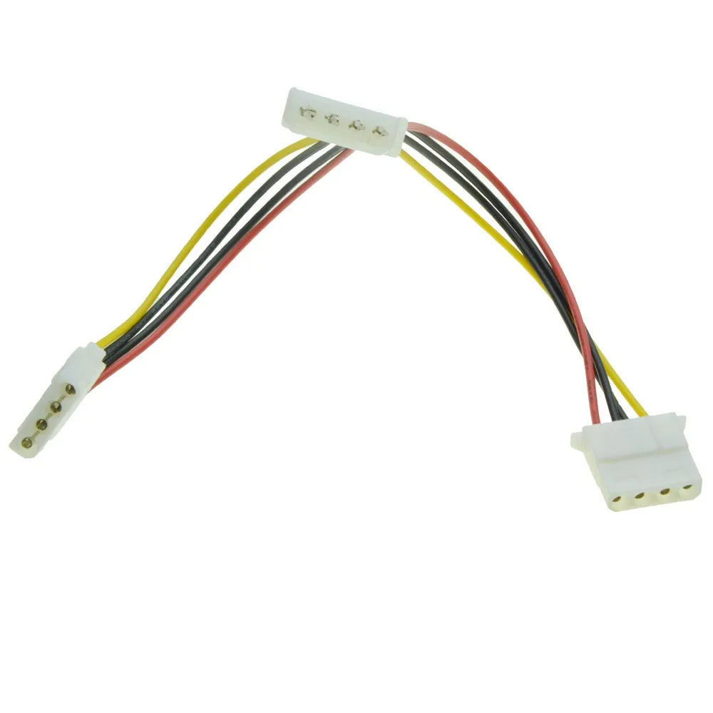 4-контактный Удлинительный кабель Molex 1-2 гнездовых порта силовой IDE разъем питания