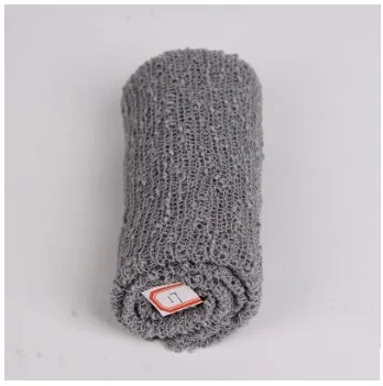 Light grey 17 Детское одеяло для фотосъемки, хлопковое вязаное ежемесячное одеяло для новорожденных, супер мягкое детское Пеленальное Одеяло, реквизит для девочек, гамак, накидка s - Цвет: Light grey 17