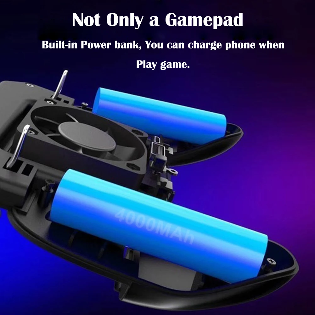Здание в 4000 мАч powerbank PUBG мобильный геймпад игровой контроллер с охлаждающим вентилятором пожарная игра джойстик металлическая кнопка пуска