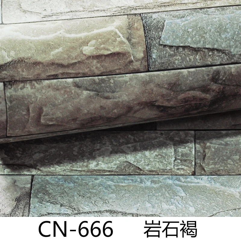 CN-666 Толстые красочные 3D кирпичные стены бумаги культуры кирпича имитация мрамора камень гостиной фон стены бумаги рулон виниловой стены бумаги - Цвет: CN-666