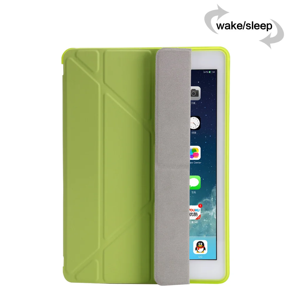 Green Для iPad чехол 9,7, PFHEU силиконовый PU кожаный ультра тонкий легкий умный чехол для нового iPad чехол A1893 A1954 - Цвет: Green