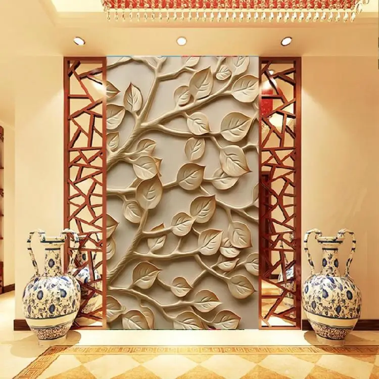 

Custom photo wallpaper modern Chinese rich tree wallpaper sofa TV background relief 3D stereo bedroom living room mural