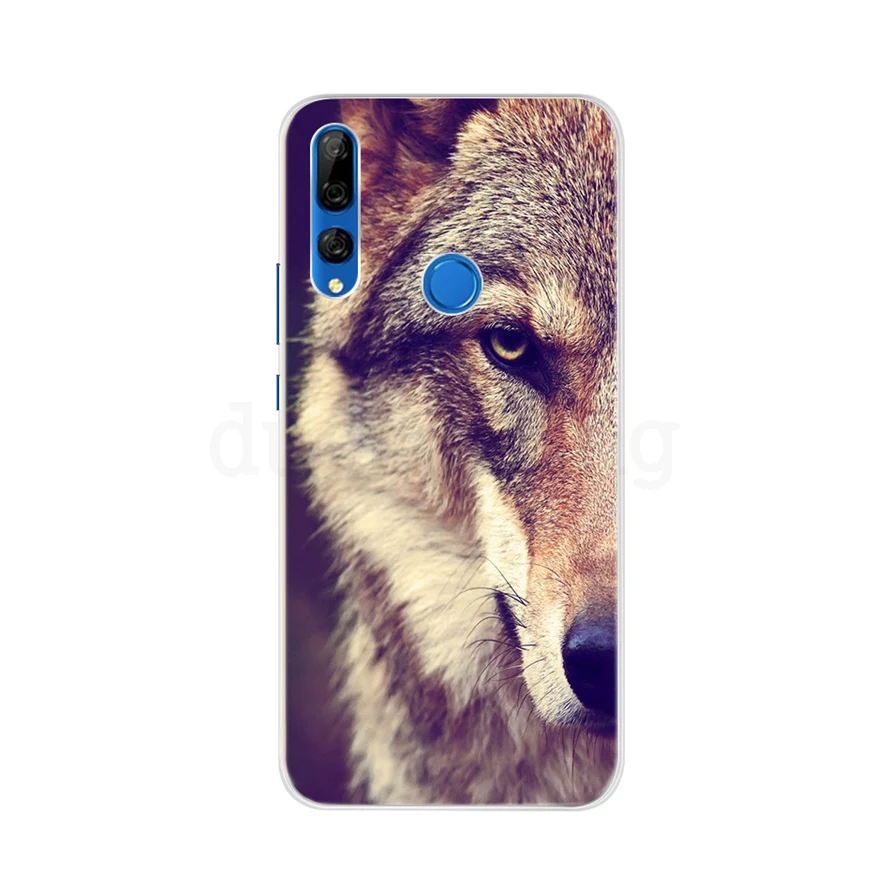 Черный Для Fundas huawei P Smart Z чехол силиконовый 3D мягкий, симпатичный, из ТПУ с мультяшными цветами Прозрачный чехол для телефона для huawei P Smart Z STK-LX1 - Цвет: Черный