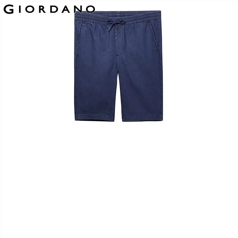 Giordano мужские тонкие джинсовые шорты с талией на резинке со шнурком данная модель
