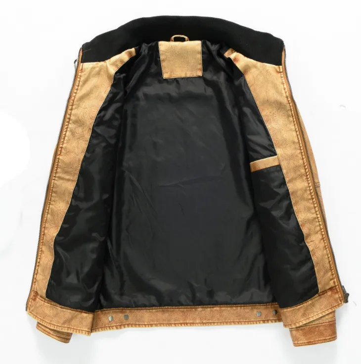 Прямая поставка новая кожаная куртка мужские повседневные мотоциклетные куртки