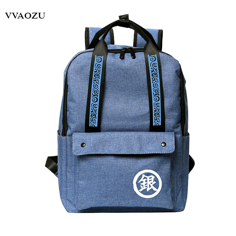 

Cartoon Gintama Cosplay Backpack Sakata Gintoki Oxford Anime COS Shoulder Bag Students JK 14" Laptop School Bags Rucksack