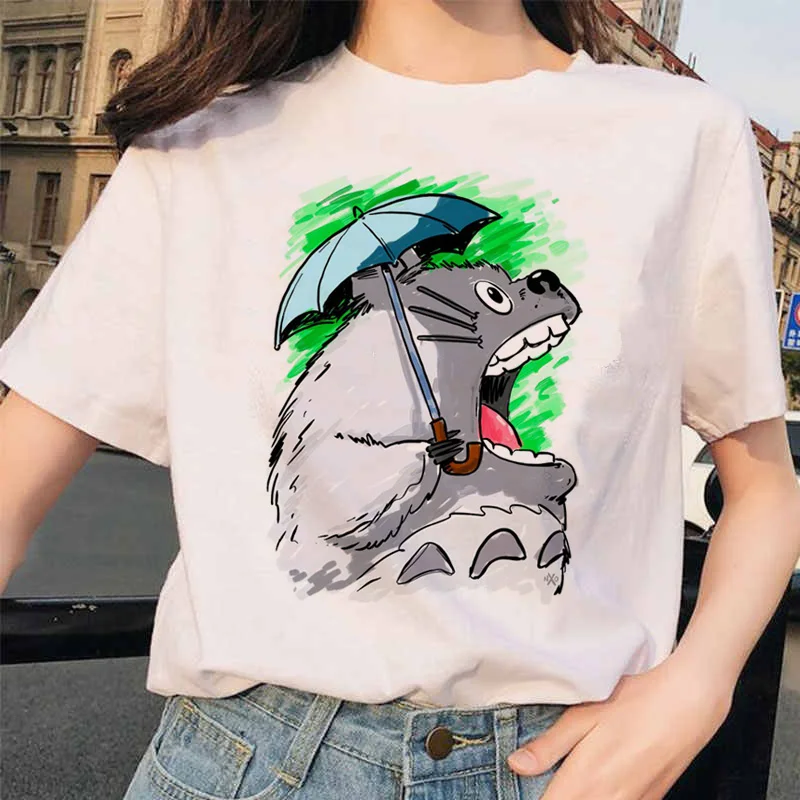 Totoro Унесенные призраками студия Ghibli femme Футболка японская женская ulzzang футболка аниме Хаяо Миядзаки женская футболка Харадзюку 90s