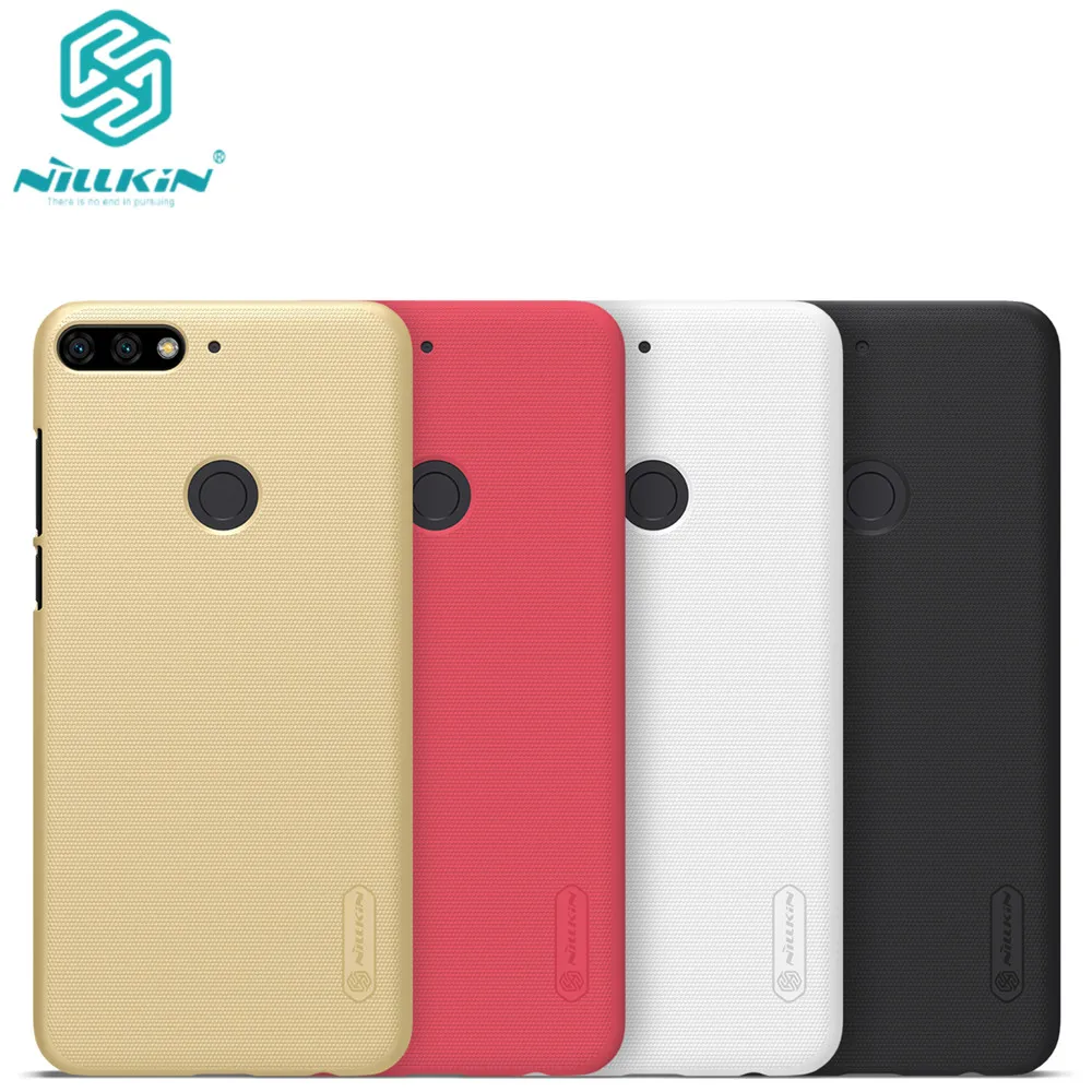 10 шт./лот оптовая продажа Nillkin Супер Матовый Защитный чехол Huawei Y7 prime 2018 жесткая