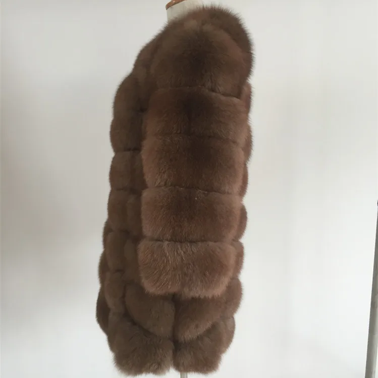 Real Fox Fur Luxury Long coat with Diamond Shape and Stitching Sheep skin Autumn Winter Jacket | Женская одежда