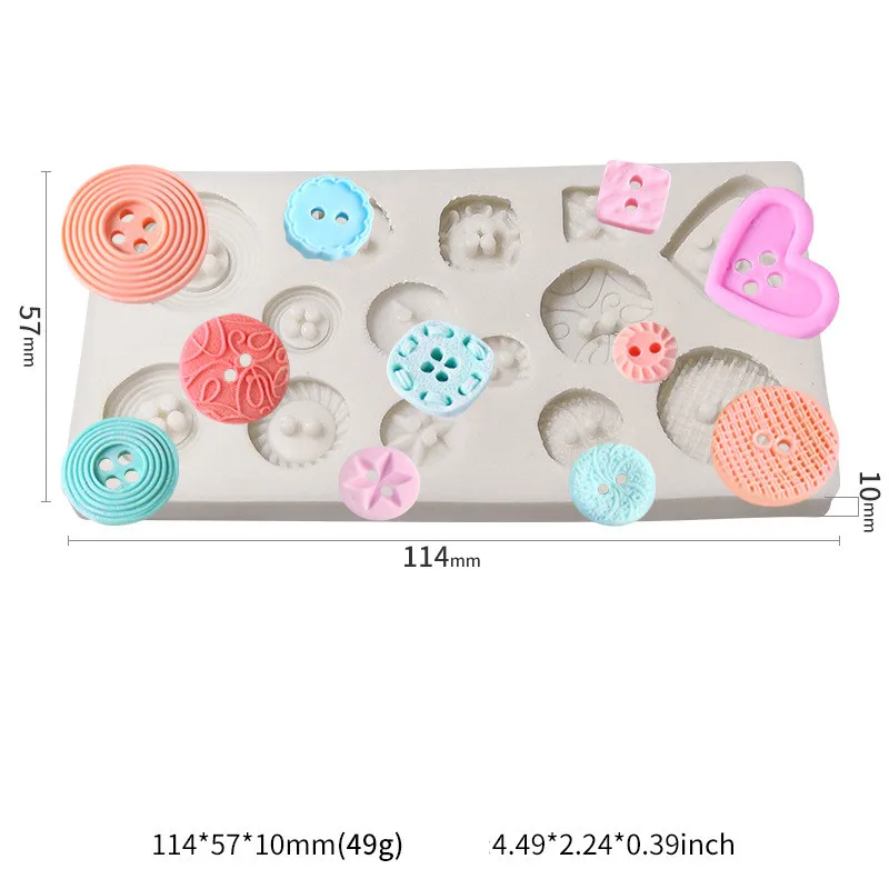 Button Mold SHENHONG форма для выпечки пряжа шар помпон форма для муссов и десертов силиконовая декоративная форма Silikonowe Moule кондитерские изделия шоколад - Цвет: Button Mold