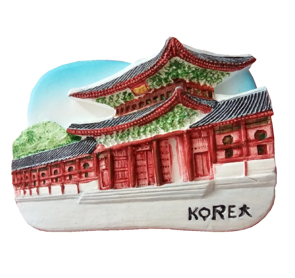 Расписанный вручную корейский дворец Gyeongbok ароматерапия 3D магниты на