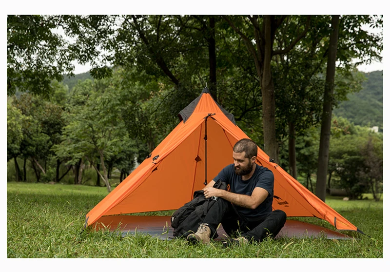 Naturehike Spire 1 человек Тент Палатка Сверхлегкий Открытый Кемпинг двухслойная палатка Водонепроницаемый палатка для пикника с матом NH17T030-L