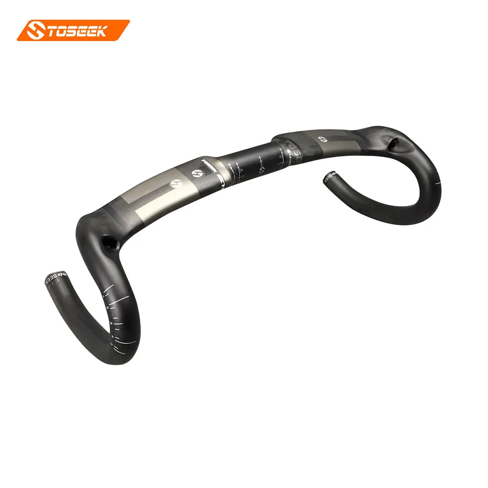 Руль для шоссейного велосипеда TOSEEK UD матовый черный легкий руль из углеродного