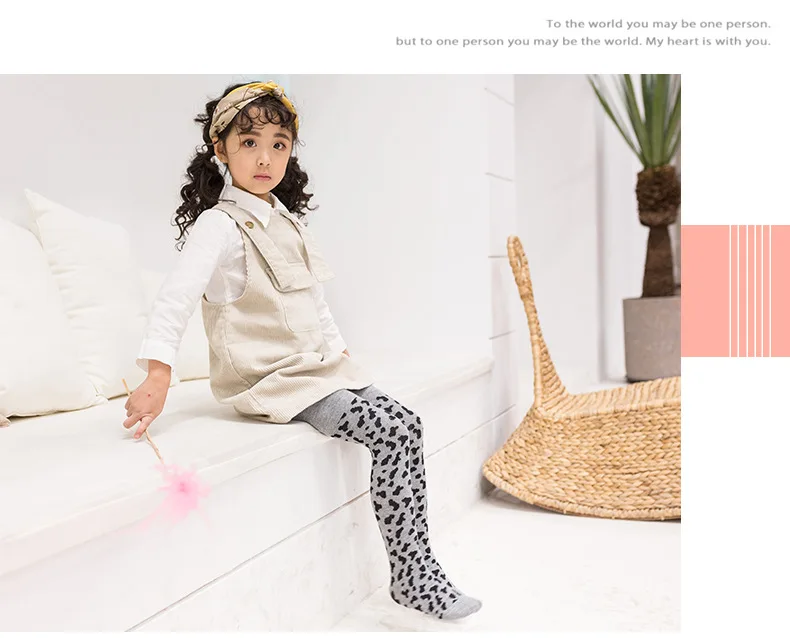 Spring Autumn Tights For Girls Children Leopard Pantyhose Cotton Girls Stockings Toddler Tights Kid Underwear