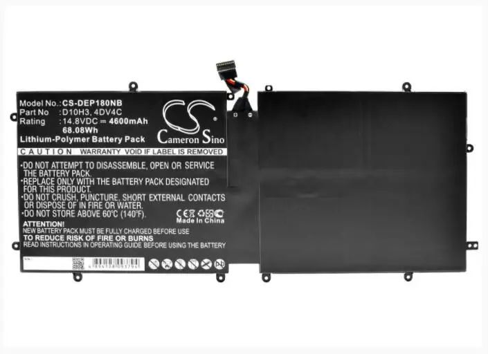 Cameron Sino 4600mAh  battery for  DELL XPS 18 1810 1820 18-1810 4DV4C 63FK6 D10H3 Notebook, Laptop Battery