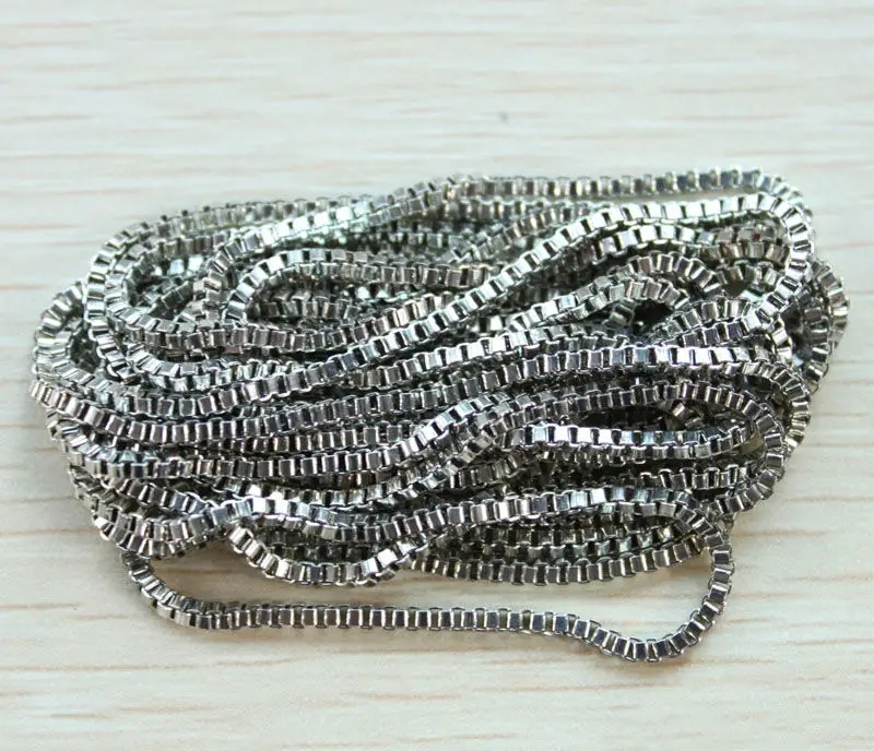 

FREE SHIPPING 2 Meters Silver Tone Metal Venice chain 2mm Findings #22970