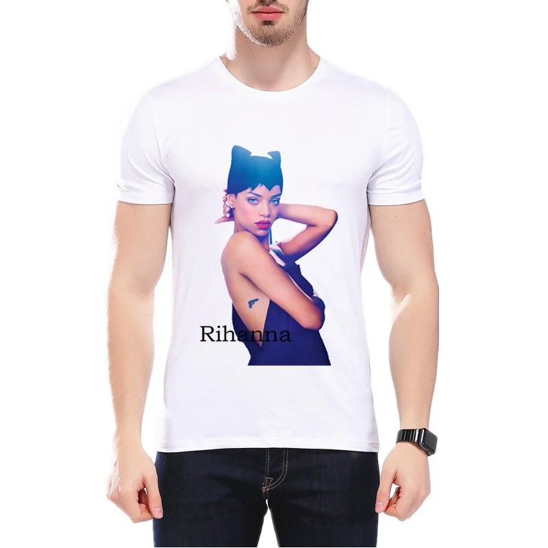 Новинка 2019 брендовая одежда 3D Сексуальная футболка Rihanna/marilyn/Miley Cyrus с принтом