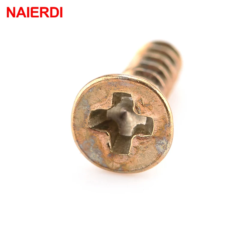 100 шт. NAIERDI 2x 6/8/10 мм Винтовые гайки золотые M2 Плоская Круглая головка подходят к