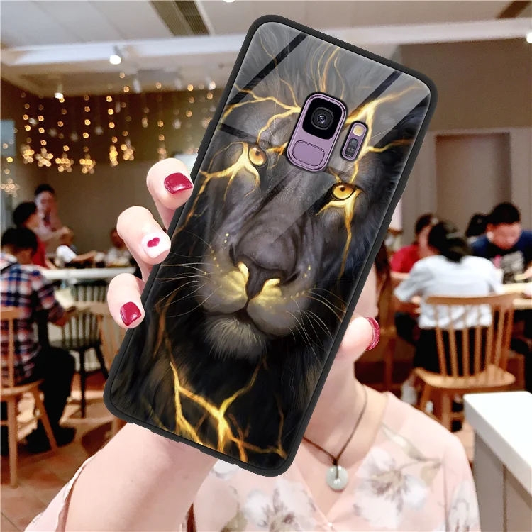 lhdian Закаленное Стекло Крышка для samsung Galaxy A50 Note 9 8 A7 A9 A8 A6 J4 Plus J7 Prime J8 S8 S9 S10 плюс M10 M20 S10e чехол Coque - Цвет: lhdian