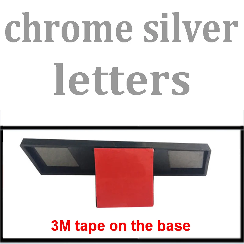 Chrome silver letter S3 S4 S5 S6 S7 S8 RS3 RS4 RS5 RS6 RS7 RS8 RSQ3 RSQ5 RSQ7 TTRS решетка эмблема кронштейн 3M лента глянцевый черный автомобильные брелки с логотипом для Audi - Цвет: Chrome silver letter