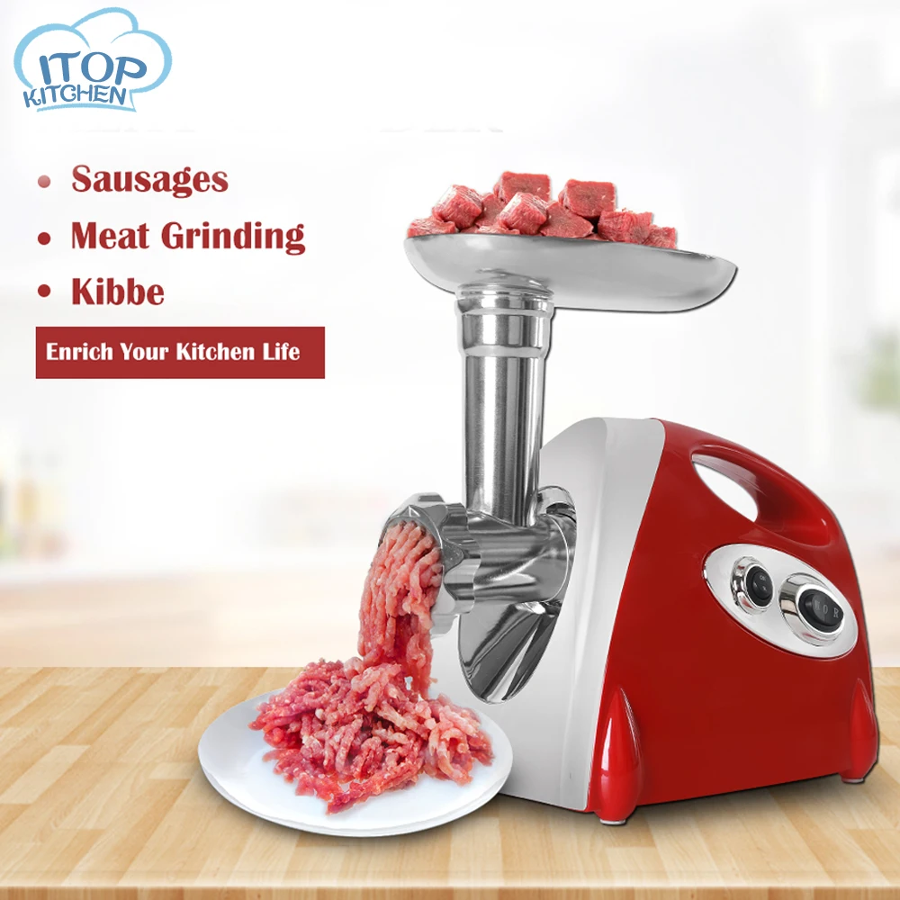 Домашнее использование Мясорубка 110V-220V-240V колбасная машина Meatball Maker Мясорубка три шлифовальные пластины кухонный комбайн