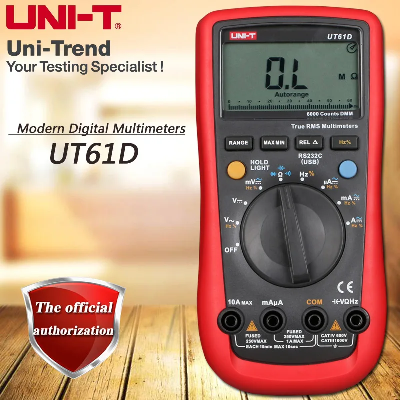 UNI-T UT61A UT61B UT61C UT61D UT61E True RMS цифровой мультиметр/аналоговый бар/измерение большой емкости/автоматическое выключение - Цвет: UT61D(GIFT)