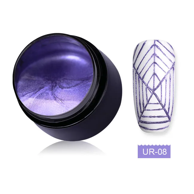 metal UR08 Ur Sugar 7 мл проволока для рисования ногтей гель лак для рисования Гель лак для вытягивания шелк паук Креативный ногтей художественный Гель-лак для ногтей 30 цветов - Цвет: metal UR08