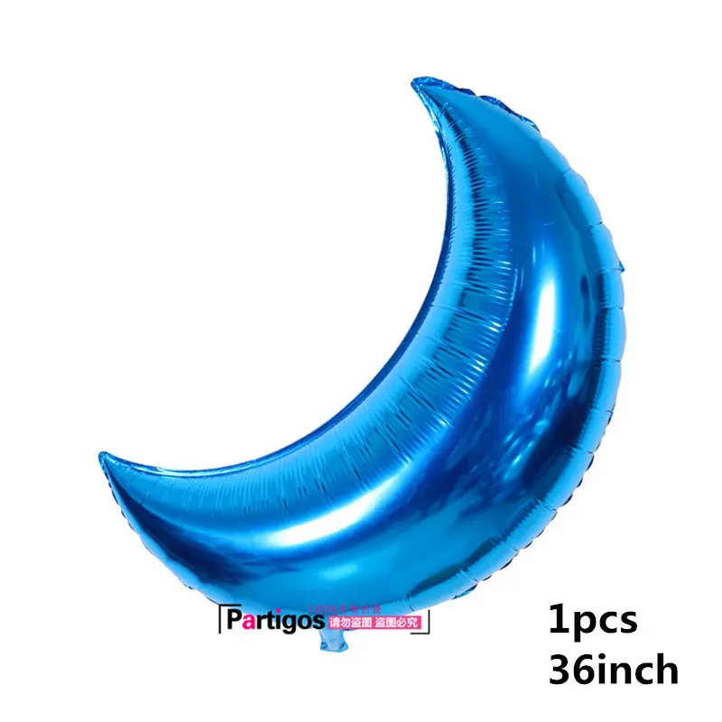 blue moon Вечерние воздушные шары космонавта, воздушные шары из фольги, воздушные шары с изображением Галактики, вечерние праздничные шары с гелием для мальчиков - Цвет: blue moon