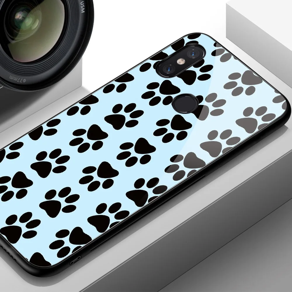 FinderCase для крышка xiaomi mi x 2 следы лап Жесткий задней панели из закаленного Стекло