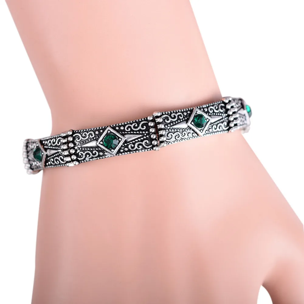 Винтажные богемные женские браслеты-шармы Серебрянные украшения в античном