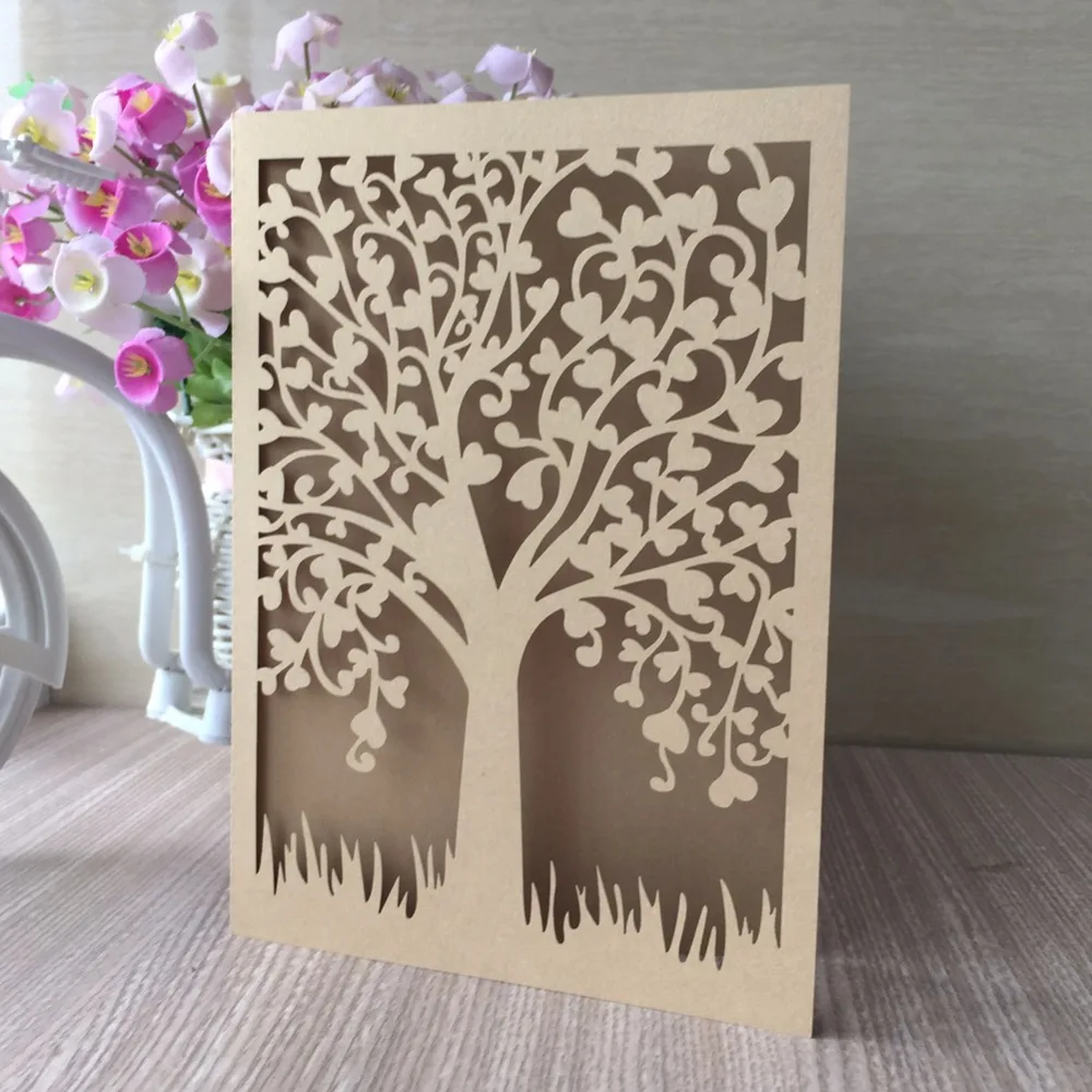 30 шт./лот свадебные пригласительные открытки 2017 Осенняя открытка приглашение на