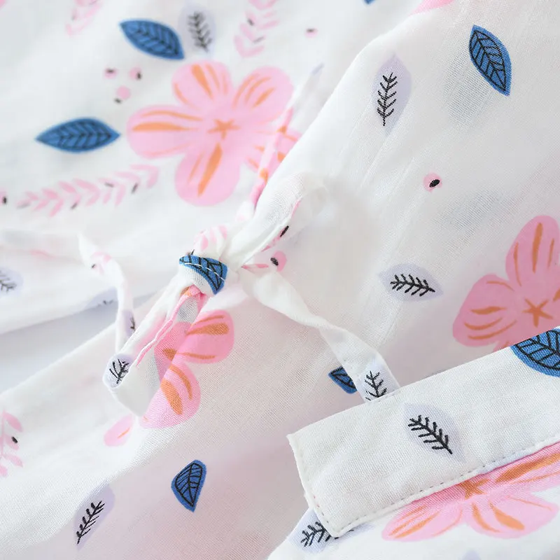 Женский тонкий купальный халат из 100% хлопка длинная ночная рубашка Свободный