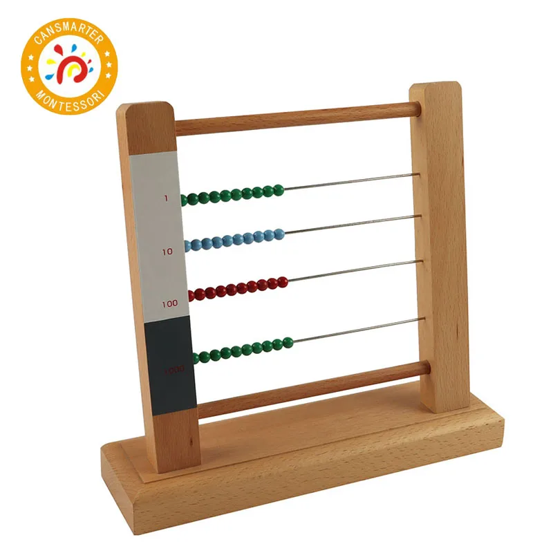 Монтессори детская игрушка деревянная бусина с окантовкой Abacus обучения рассчитать образовательный Дошкольный обучение